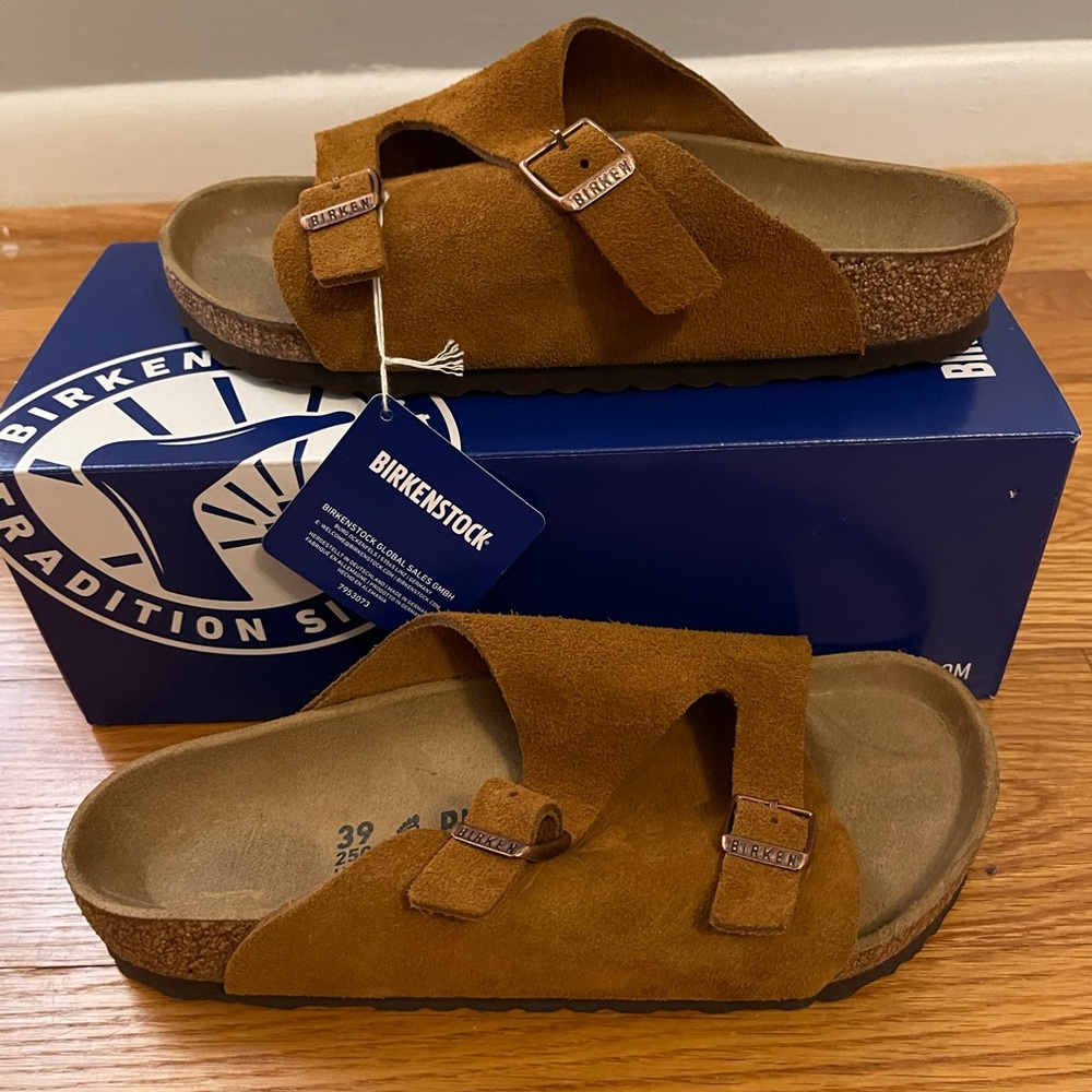 Birkenstock RARE Zurich Mink Suede BNIB clog slide sandal